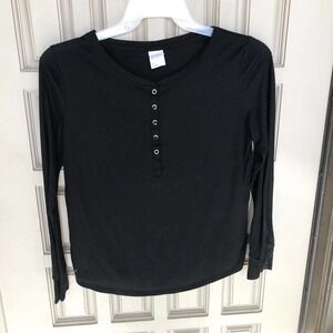 Stars Above T Shirt Black Henley SzM Long Sleeves Lt Weight NWOT